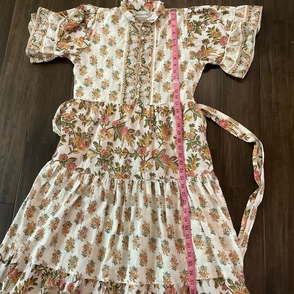 Sue Sartor Cottagecore Hamilton Kaftan Floral Sherbet Triple Tiered Dress Size S - Picture 9 of 10